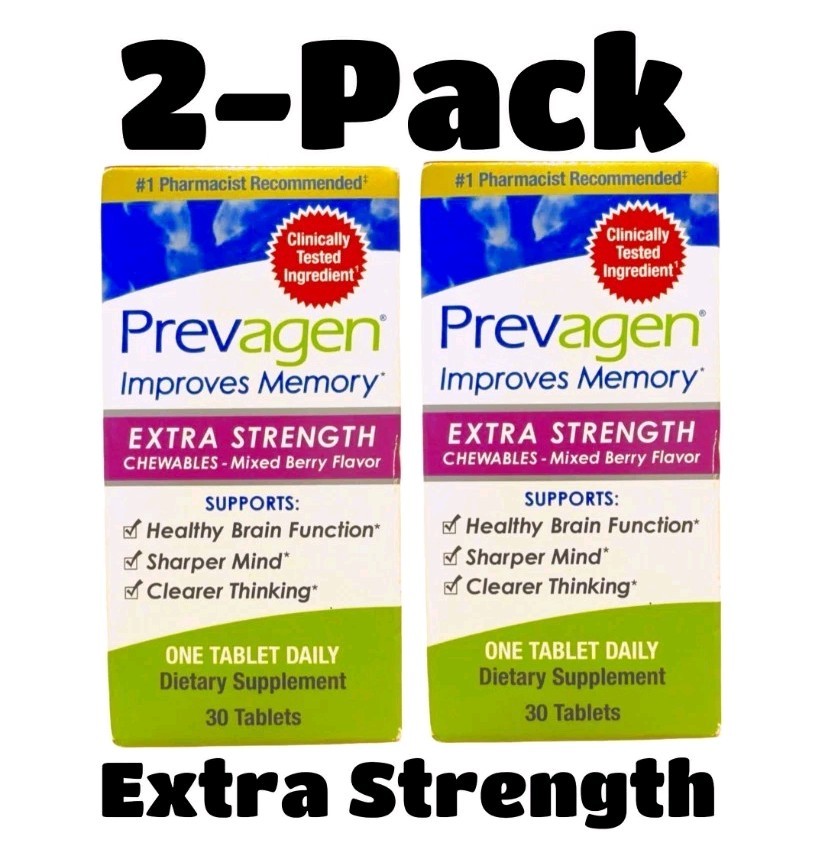 Prevagen Extra Strength 20mg Ea Mixed Berry Chewables Tabs 2 Pack 60 Day Supply Prevagen Extra Strength 20mg Ea Mixed Berry Chewables Tabs 2 Pack 60 Day Supply