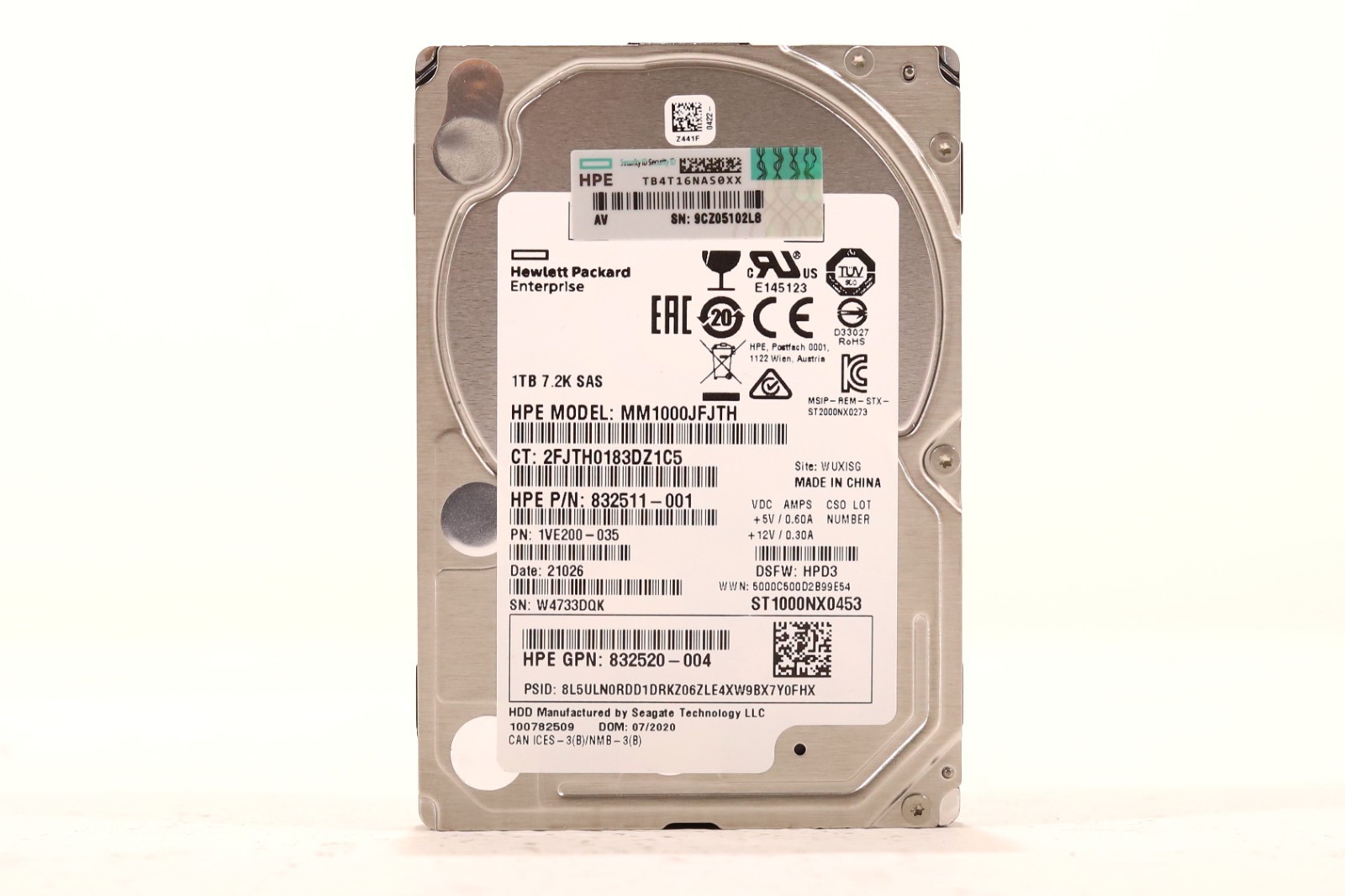 HPE MM1000JFJTH 1TB 2.5\