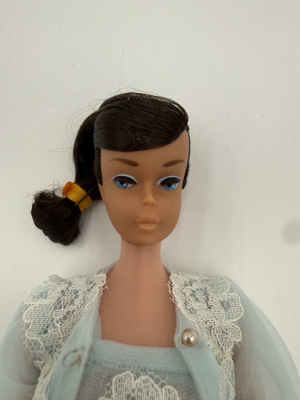 Brunette SWIRL Vintage Ponytail Barbie - 1964 Stunning 1st Edition Japan on Foot Brunette SWIRL Vintage Ponytail Barbie - 1964 Stunning 1st Edition Japan on Foot