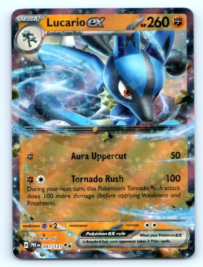 TCG ~ Lucario ex 051/131 ~ English Near Mint