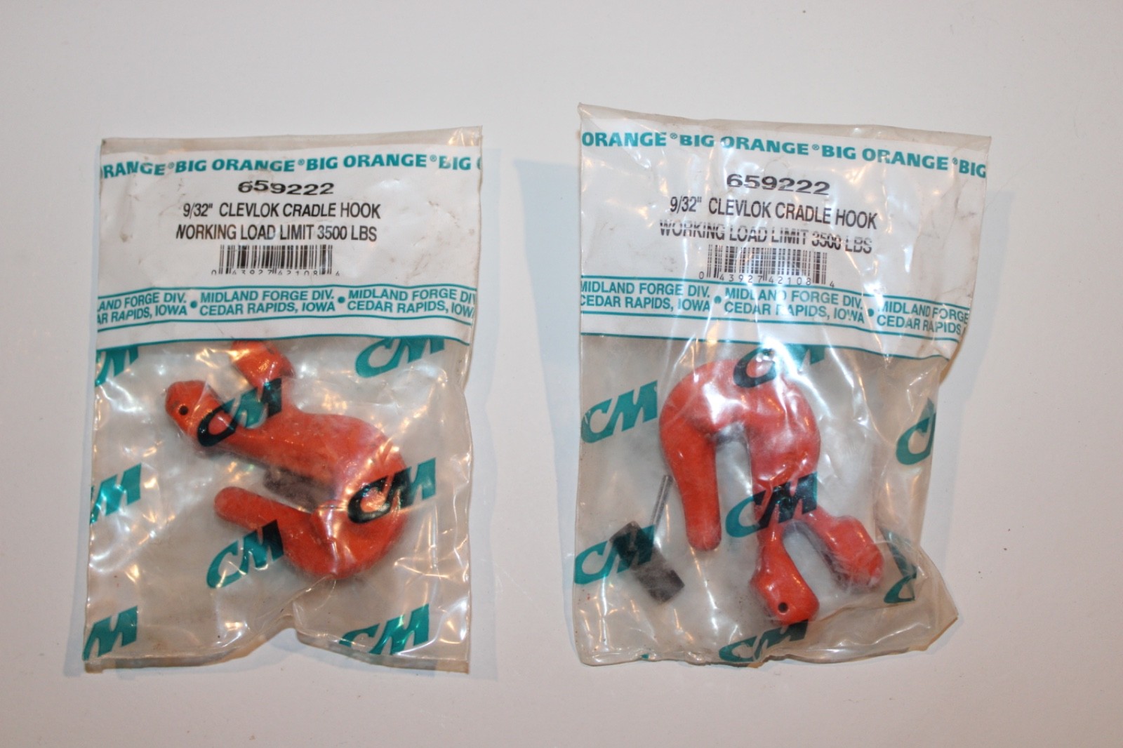 Lot of 2 CM Big Orange 659222 9/32\ Lot of 2 CM Big Orange 659222 9/32\