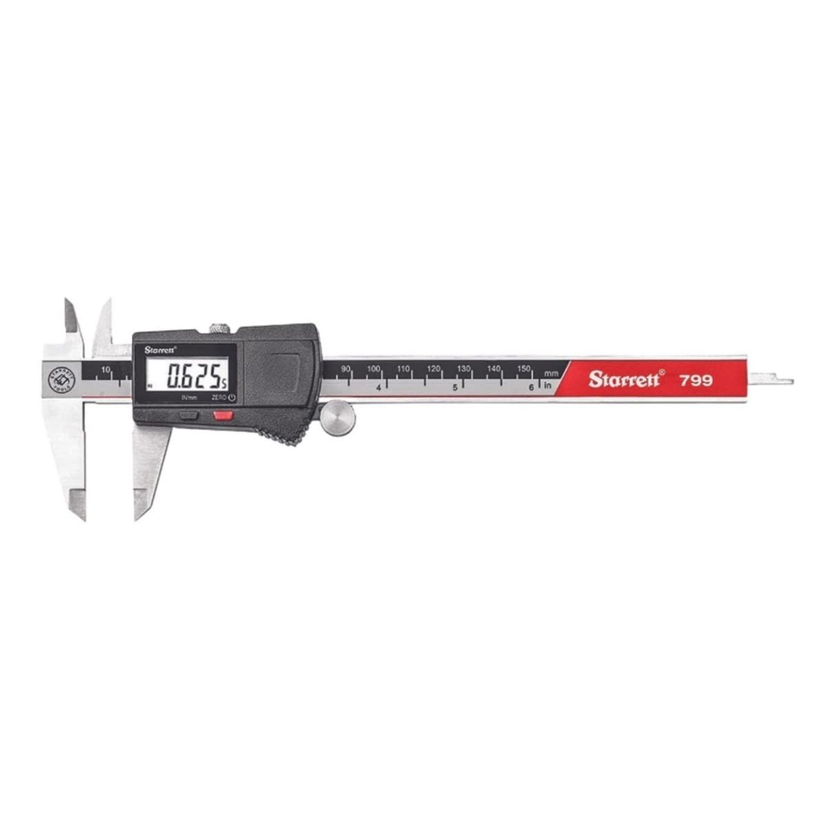 Starrett Stainless Steel Electronic Slide Caliper 0-6 Starrett Stainless Steel Electronic Slide Caliper 0-6