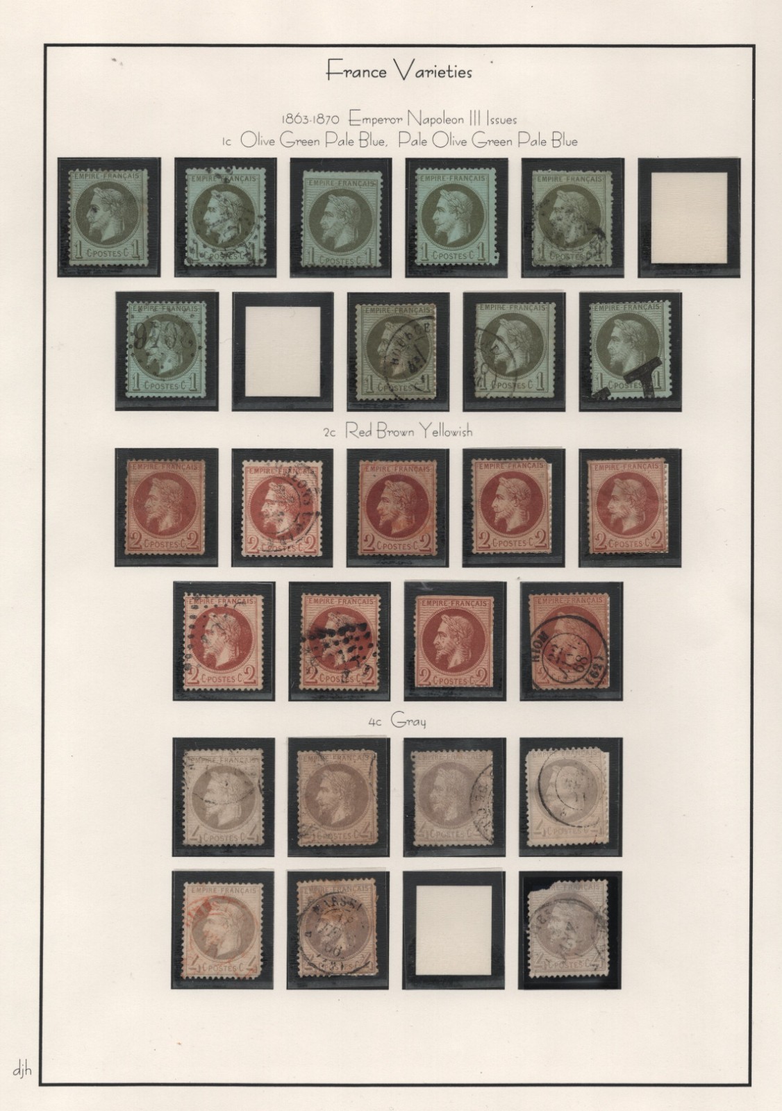 France 1862�1872 Specialized Collection Of 210 Napoleon Stamps & 11 Ceres Issues