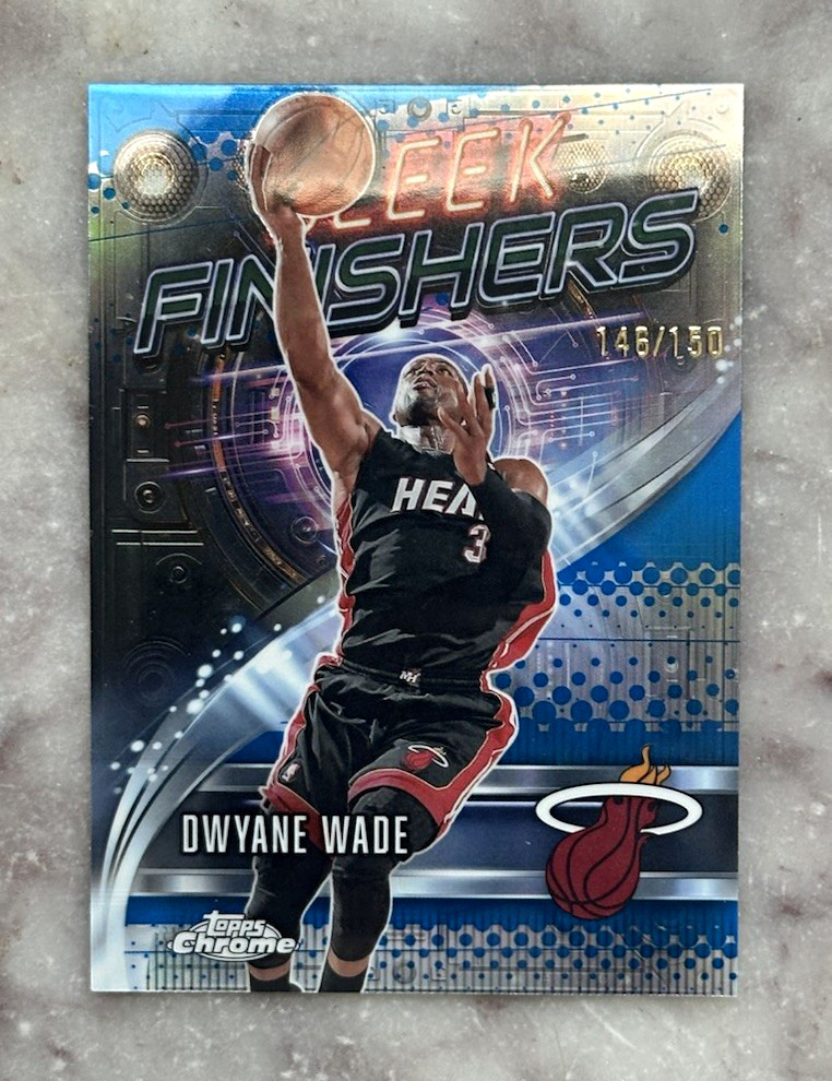 2025 Topps Chrome Sleek Finishers Dwyane Wade Blue /150 #SF-12 2025 Topps Chrome Sleek Finishers Dwyane Wade Blue /150 #SF-12