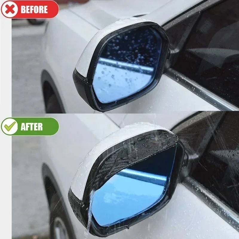 2-Pack Carbon Fiber Car Rear View Side Mirror Rain Board Eyebrow Guard Sun Visor