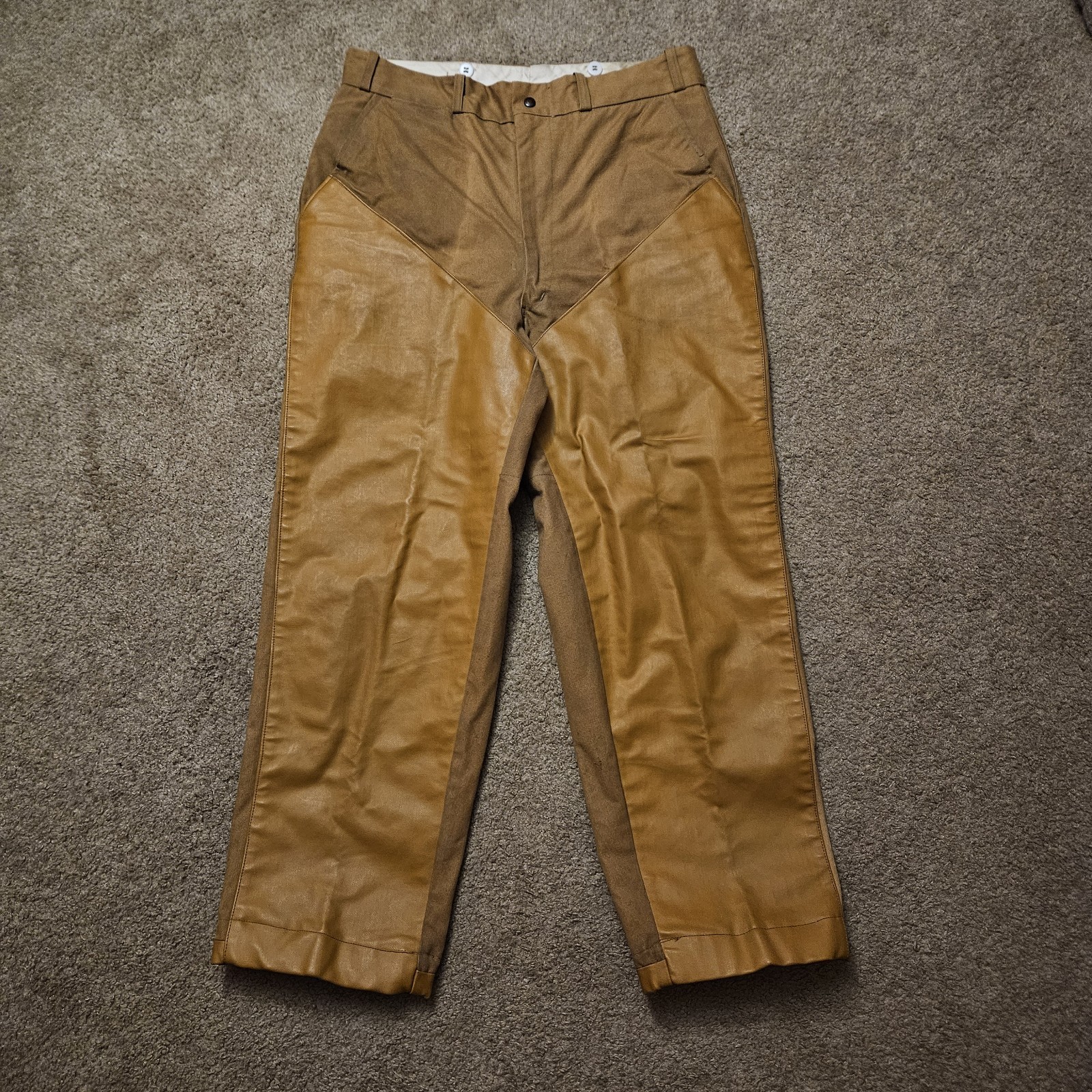 Vintage Duxbak Hunting Pants Leather Reinforced Made in USA