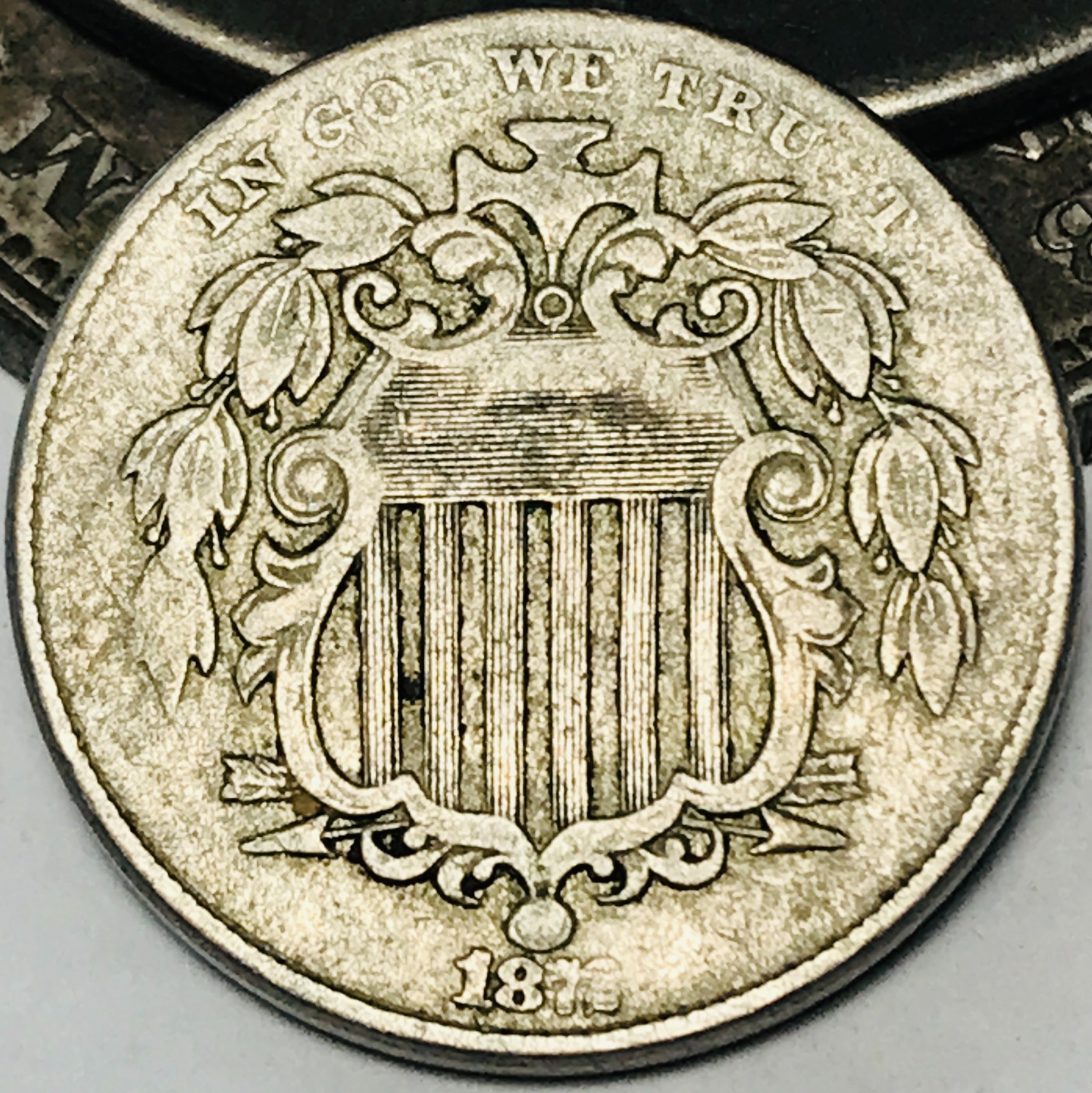 1872 Shield Nickel 5 Cents 5C Ungraded Choice US Type Coin CC31412