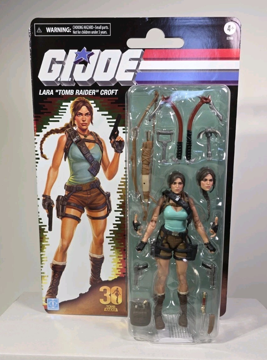 G.I. Joe Classified Lara Croft TOMB RAIDER Retro card In Hand G.I. Joe Classified Lara Croft TOMB RAIDER Retro card In Hand