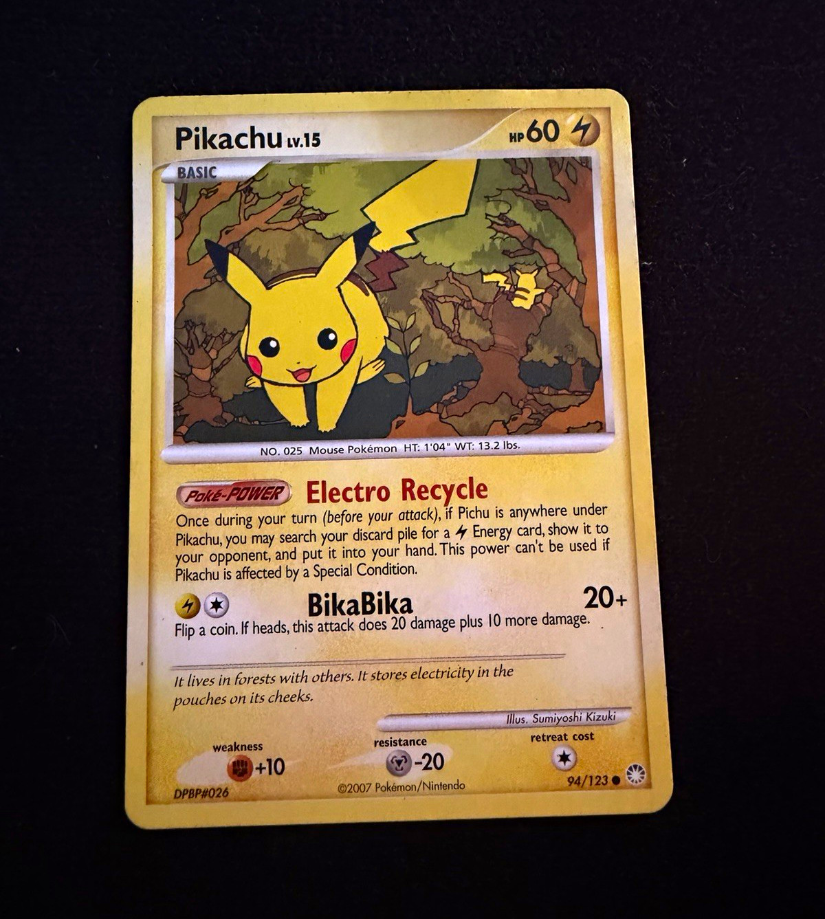 Pokemon TCG Pikachu 94/123 Mysterious Treasures Regular ENG 2007
