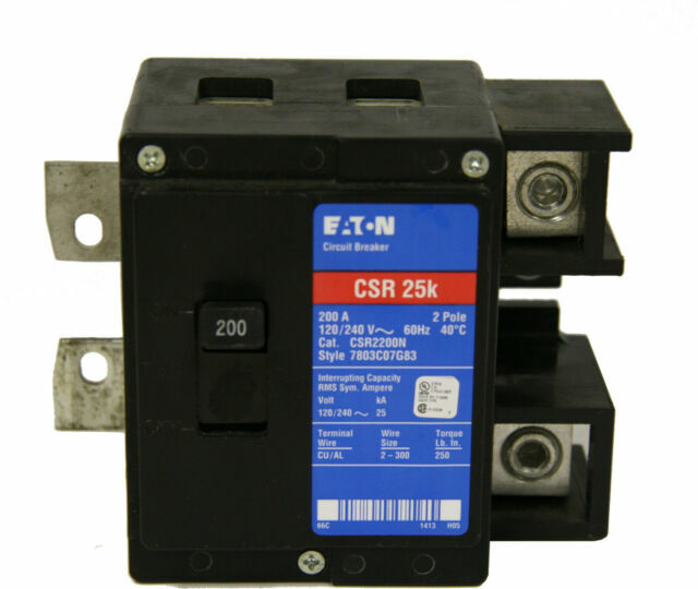 Eaton CSR2200N Type CSR Standard Circuit Breaker - Black Eaton CSR2200N Type CSR Standard Circuit Breaker - Black