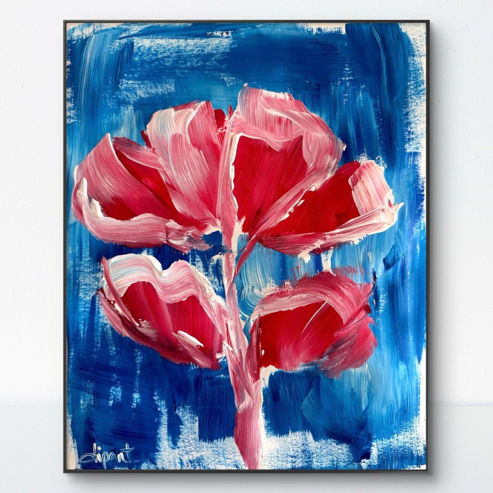 Floral Abstract 11x14 Original Art Impressionist Decor Handmade Fine Art Canvas Floral Abstract 11x14 Original Art Impressionist Decor Handmade Fine Art Canvas