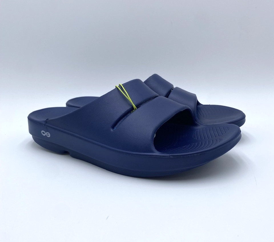 Oofos OOAHH Unisex\' NEW Recovery Slide Navy Multiple Sizes