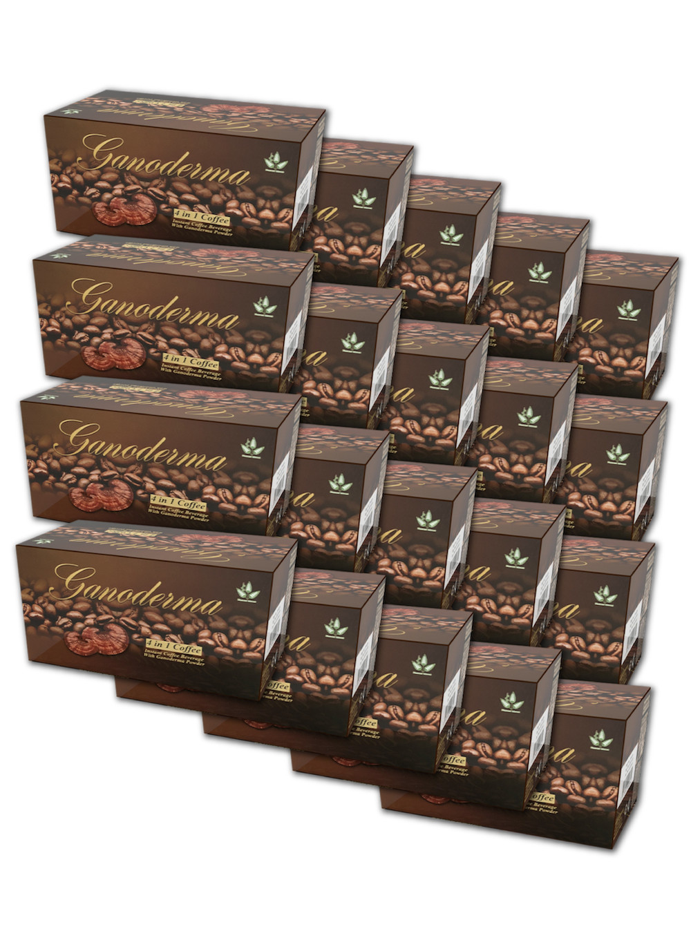 Ganoderma Coffee 4 -1 Creamer & Sugar 20 Boxes - 4 in 1, Healthy Coffee -400 pks