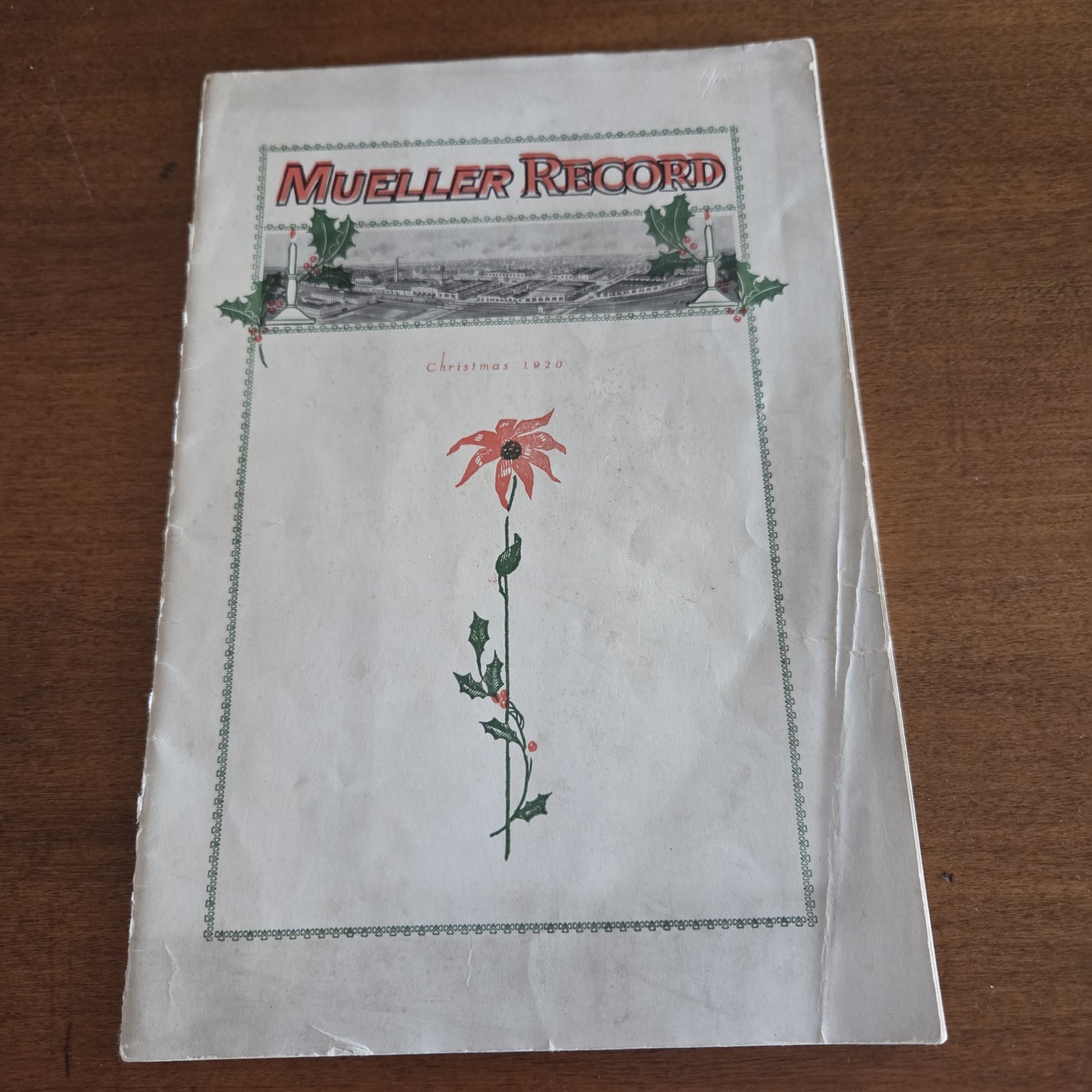 Antique Mueller Record Magazine Christmas 1920 Issue Booklet H. Mueller Mfg