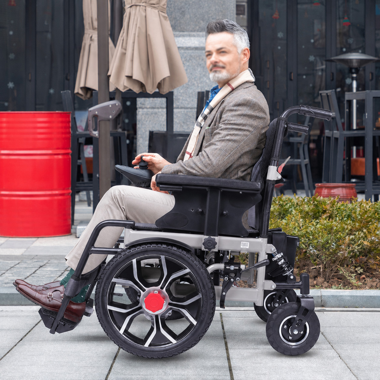 500W Dual Motor Electric Wheelchair – Foldable, All-Terrain, Aluminum Frame 500W Dual Motor Electric Wheelchair – Foldable, All-Terrain, Aluminum Frame