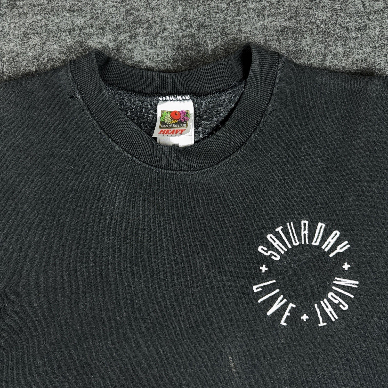 Vintage Saturday Night Live Sweatshirt Men’s M Black Embroidered Pullover 00s