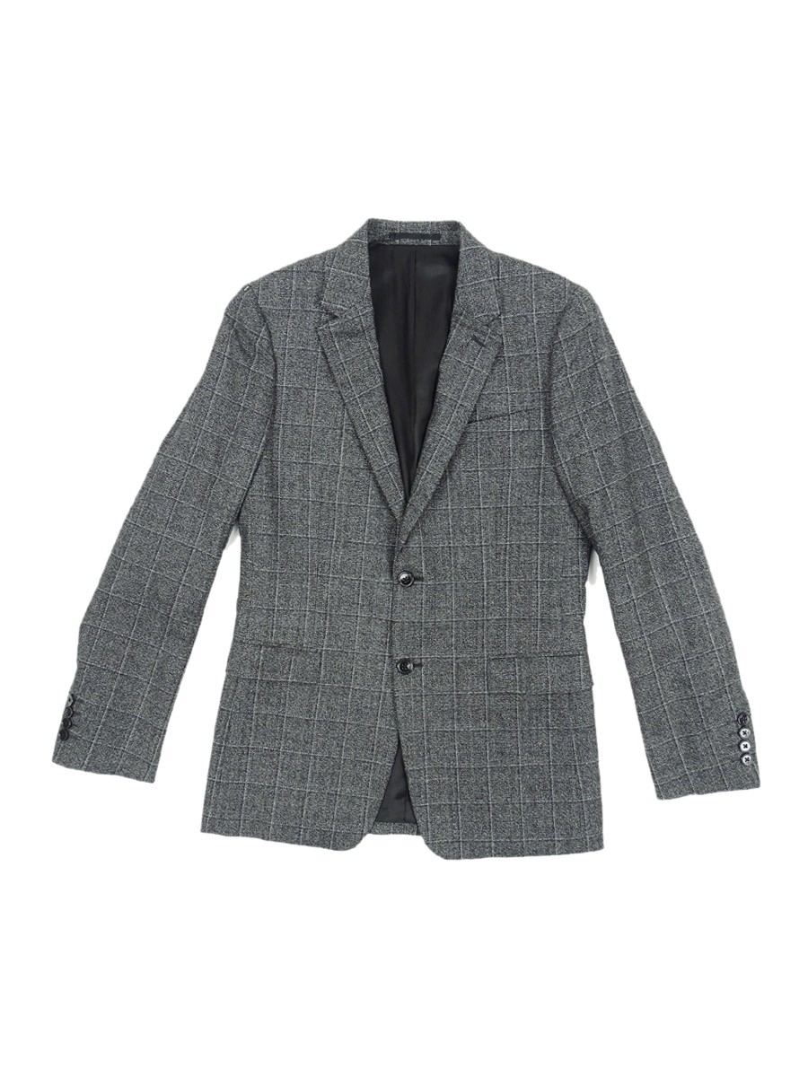 Theory Men\'s Gansevoort Windowpane Plaid Regular Fit Sport Coat (40R, Charcoal)