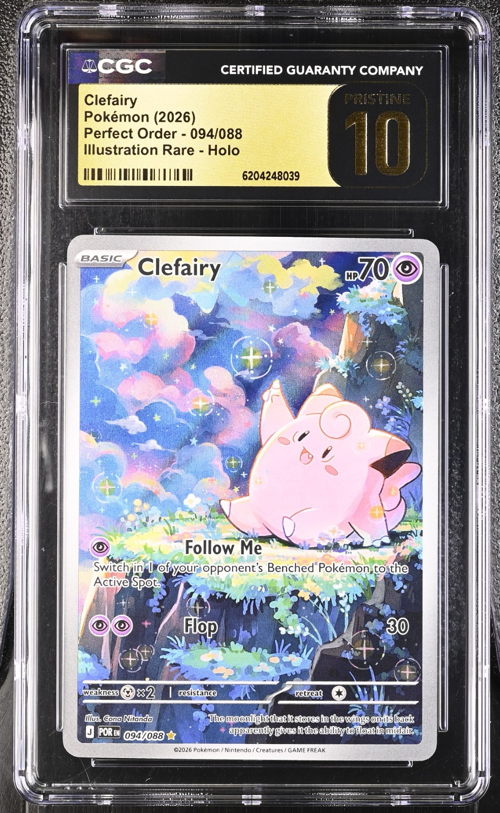 Pokemon Clefairy 094/088 Illustration Rare Perfect Order - CGC 10 PRISTINE