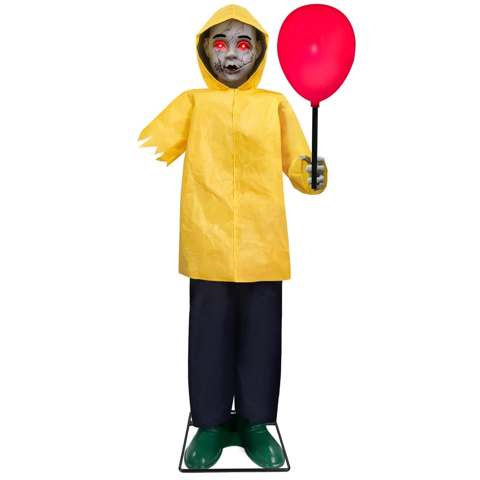 Life-Size 4 Ft Halloween Animatronic Prop - Outdoor Scary Decorations