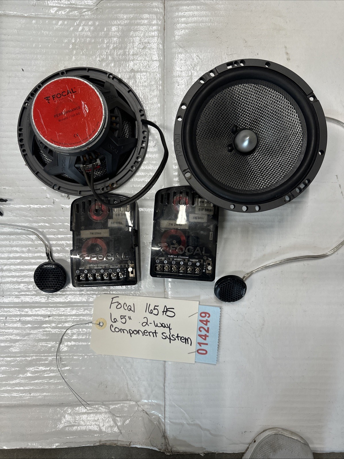 Focal 165 AS 6.5in. 2-Way Component Speaker System - Grey, 014249 Focal 165 AS 6.5in. 2-Way Component Speaker System - Grey, 014249