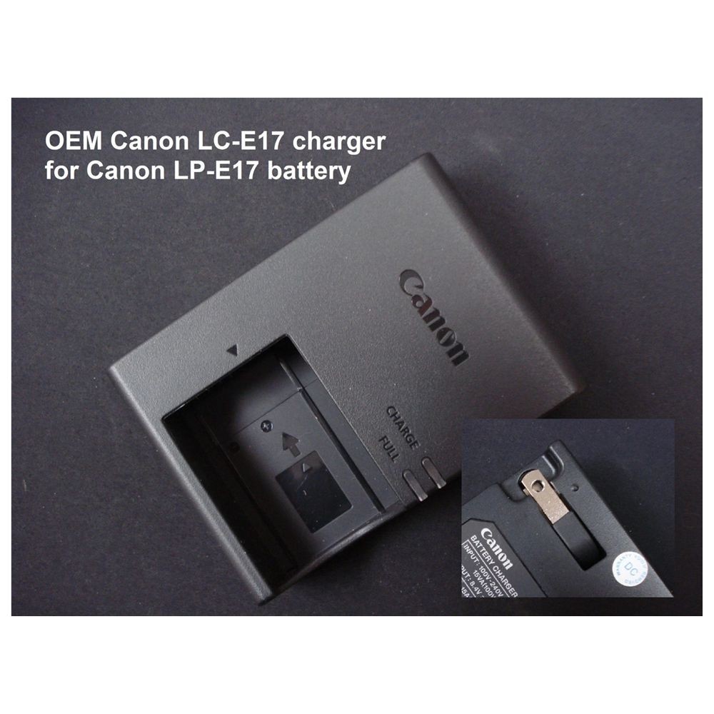 Genuine Canon LC-E17 Battery Charger for LP-E17 EOS RP R8 R10 R50 T6i T7i SL2