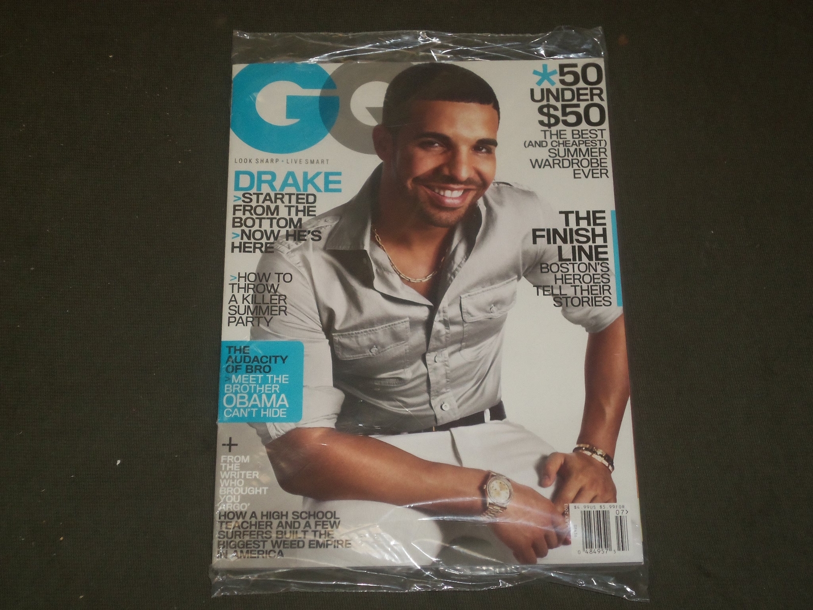 2013 JULY GQ MAGAZINE - DRAKE COVER - B 2853