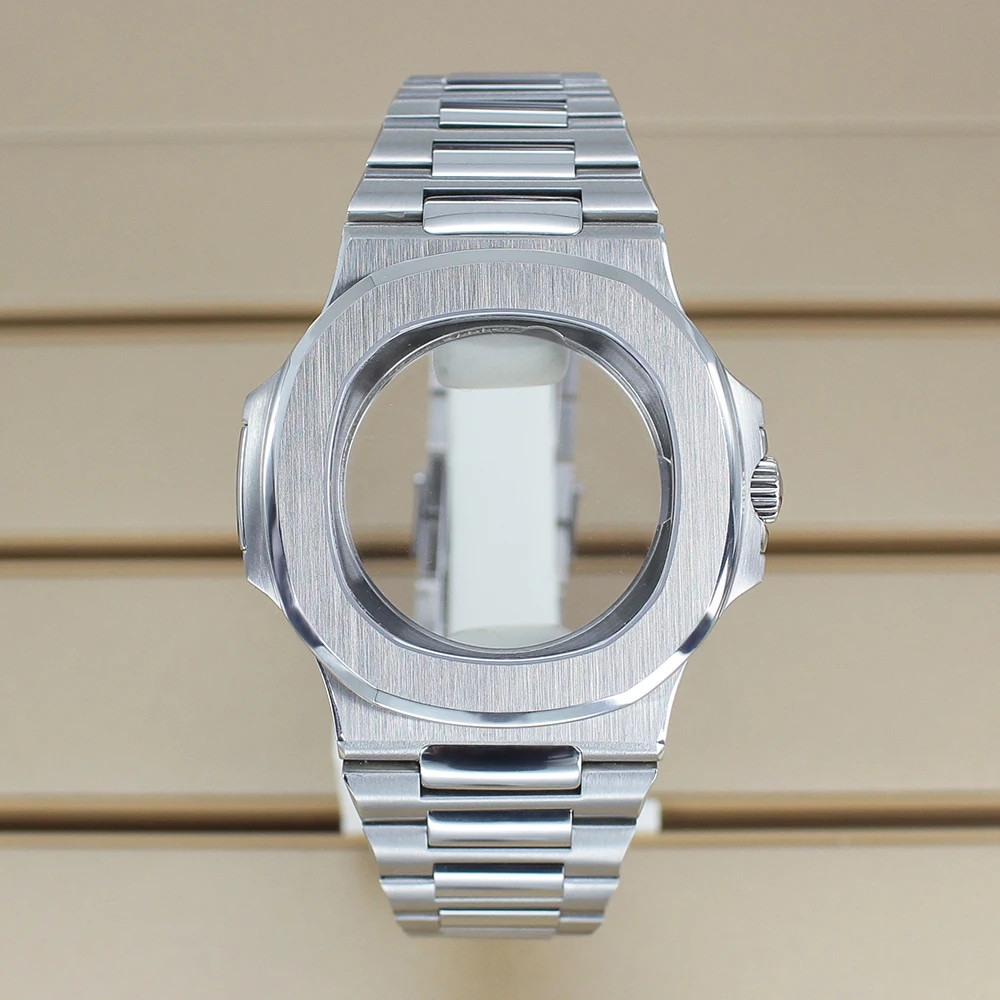 43.3mm Stainless Steel Watch Case Strap Sapphire Glass For Miyota 9015 Movement