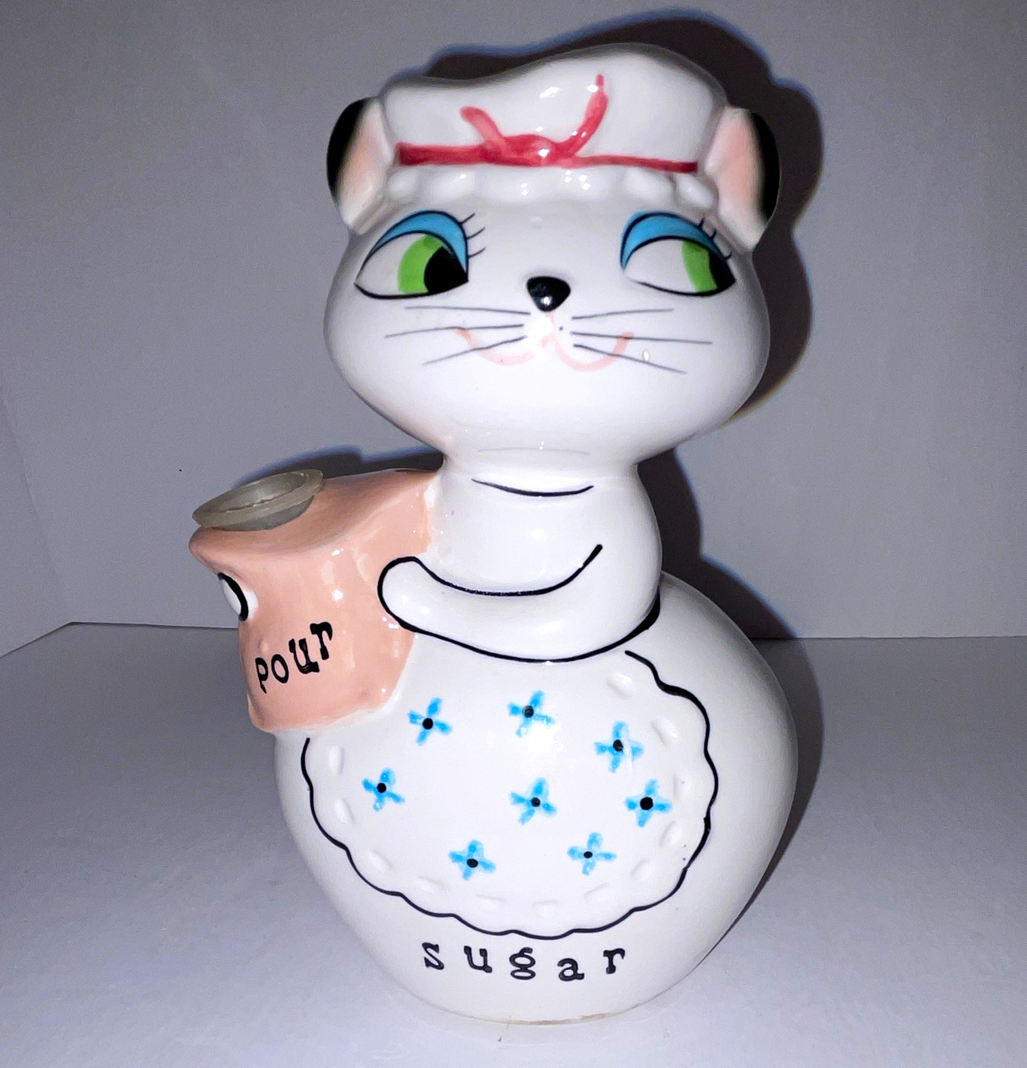 Vintage Holt Howard 1959 Cozy Kitten Cat Sugar Shaker Ceramic w/stopper Vintage Holt Howard 1959 Cozy Kitten Cat Sugar Shaker Ceramic w/stopper