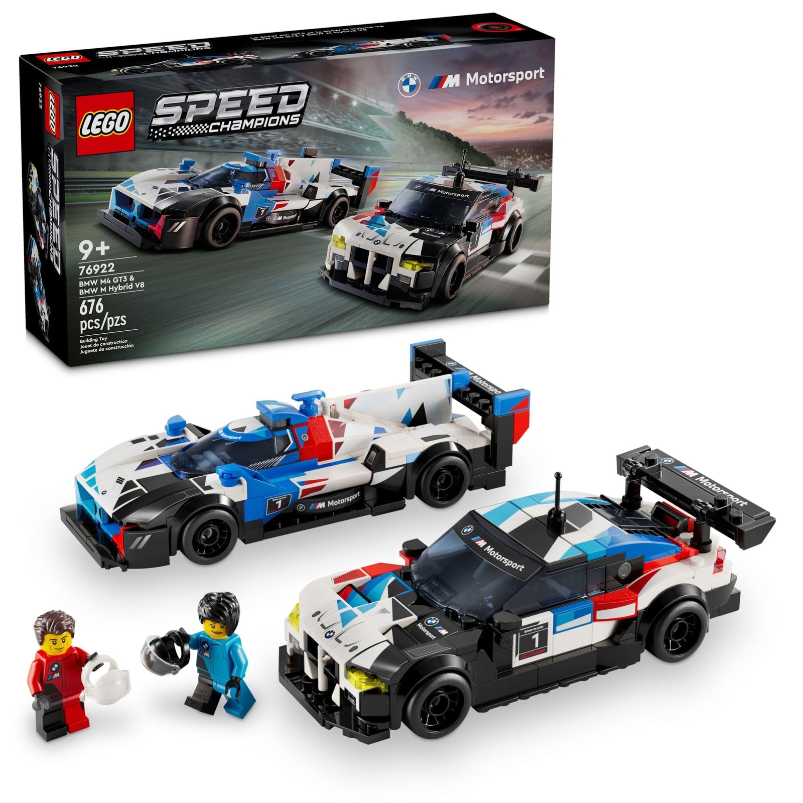 LEGO Speed Champions BMW M4 GT3 & BMW M Hybrid V8 76922 New Building Set Toy