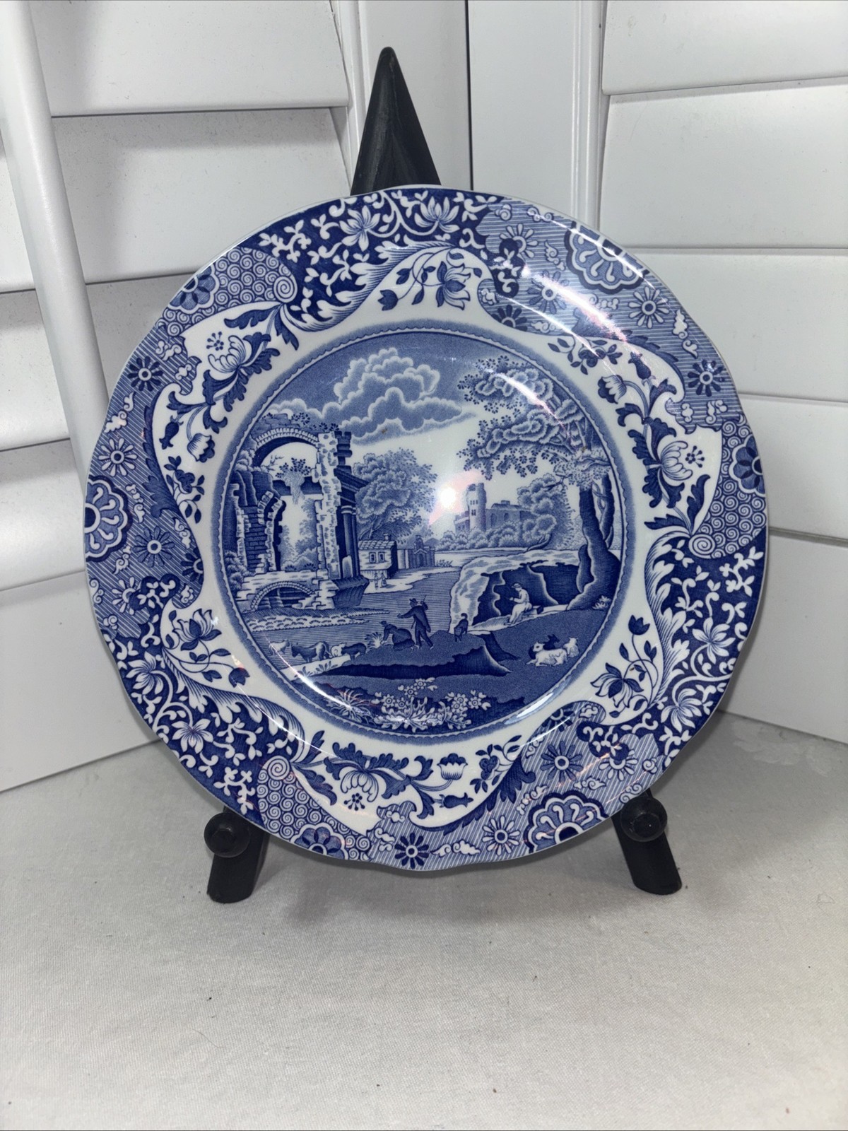 Vintage Italian Spode Design Engraved Copper Print 7.5” Salad Plate Vintage Italian Spode Design Engraved Copper Print 7.5” Salad Plate