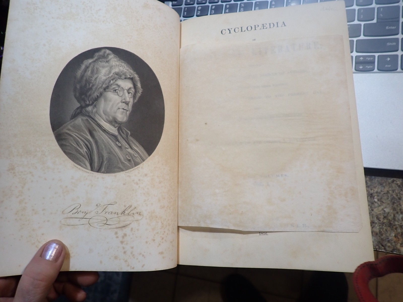 1856 Cyclopaedia of American Literature Evert Duyckinck