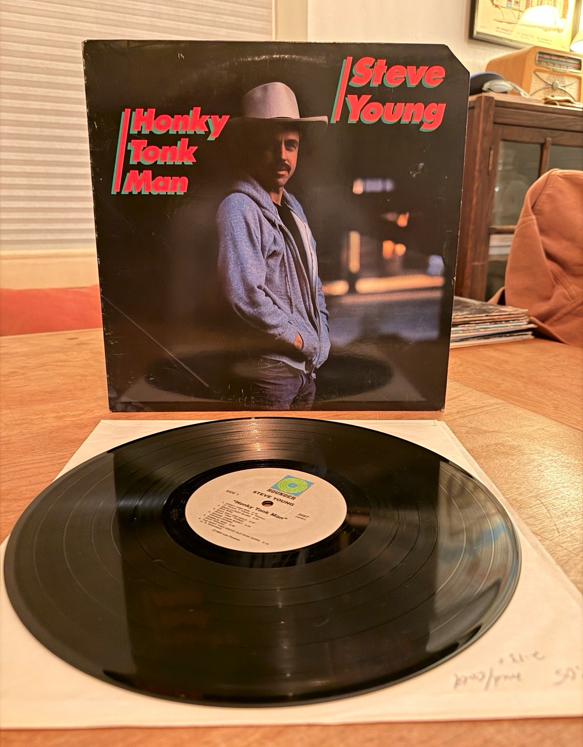 Steve Young Honky Tonk Man LP Rounder 3087 1984 Outlaw Country NM/VG