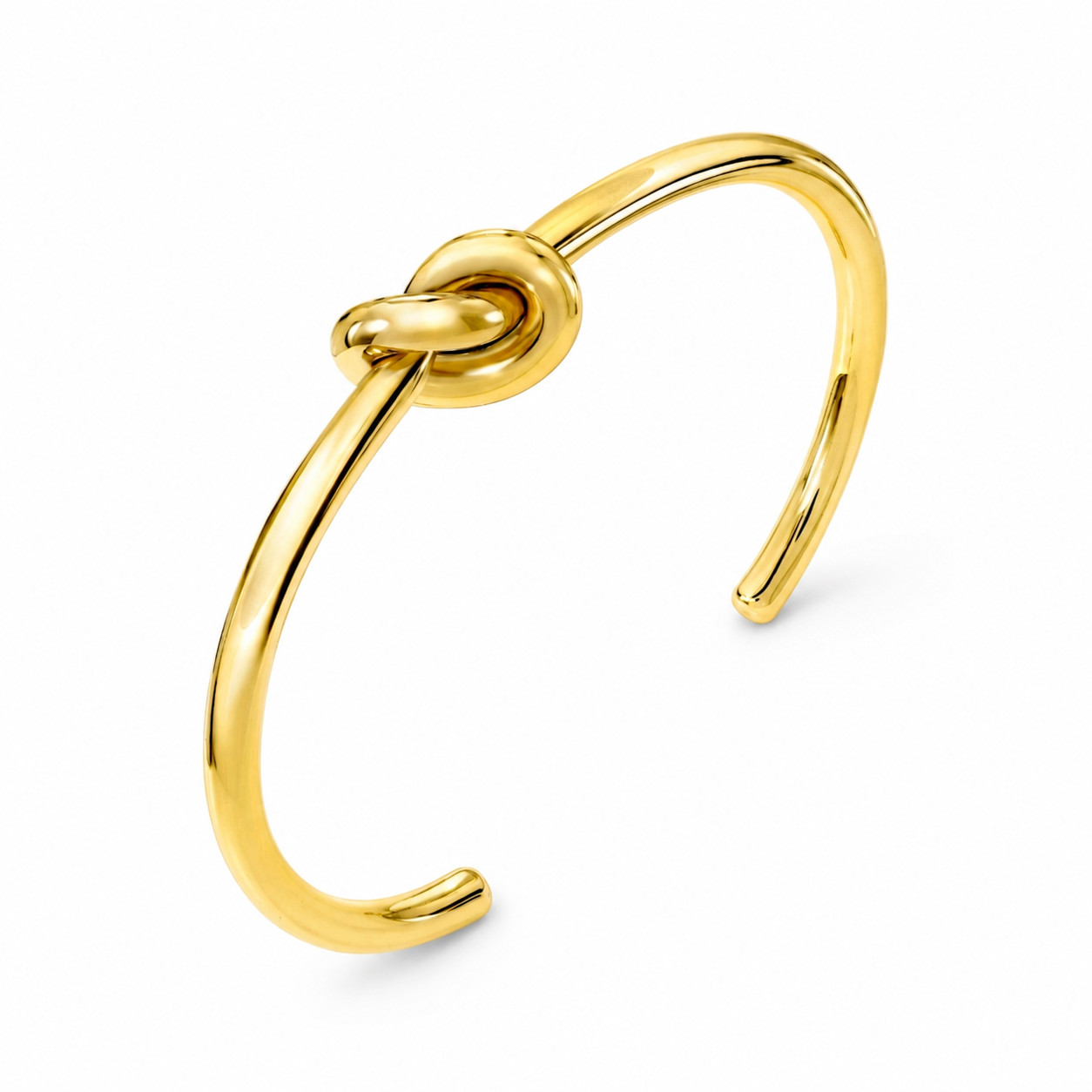 Women's Gold Plated Love Knot Open Cuff Bangle Bracelet Fashion Jewelry Gift