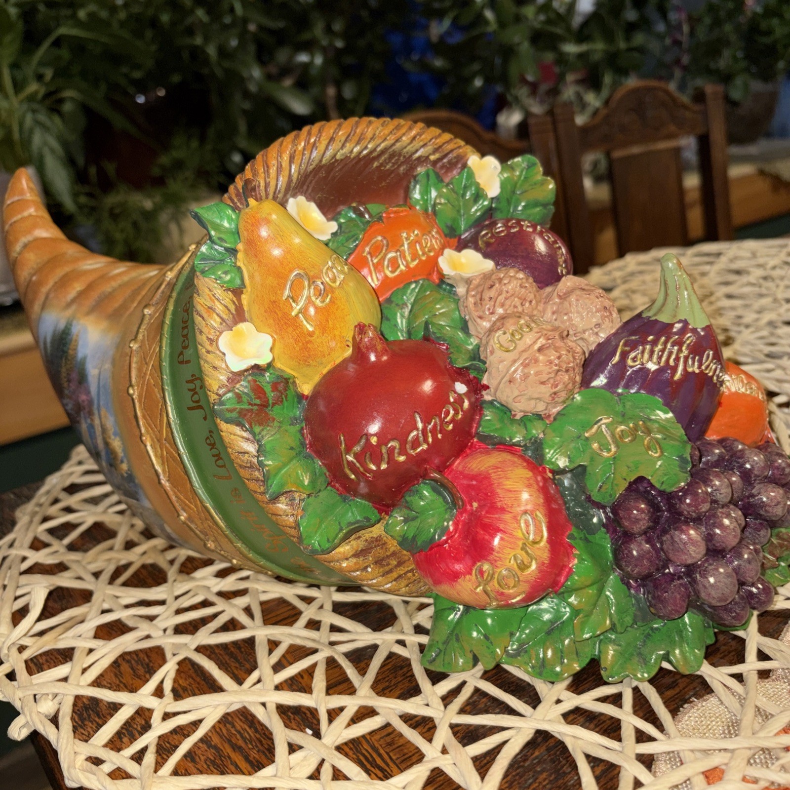 Bradford Exchange Thomas Kinkade’s Fruit of the Spirit Cornucopia A1755 2010