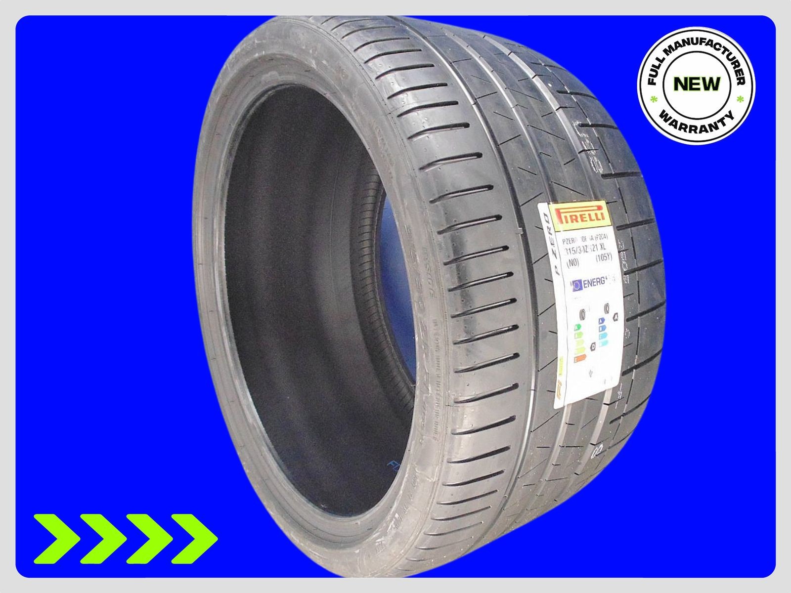 1 BRAND NEW 315/30ZR21 PIRELLI P ZERO CORSA PZC4 NO XL TIRE PORSCHE N0 3153021