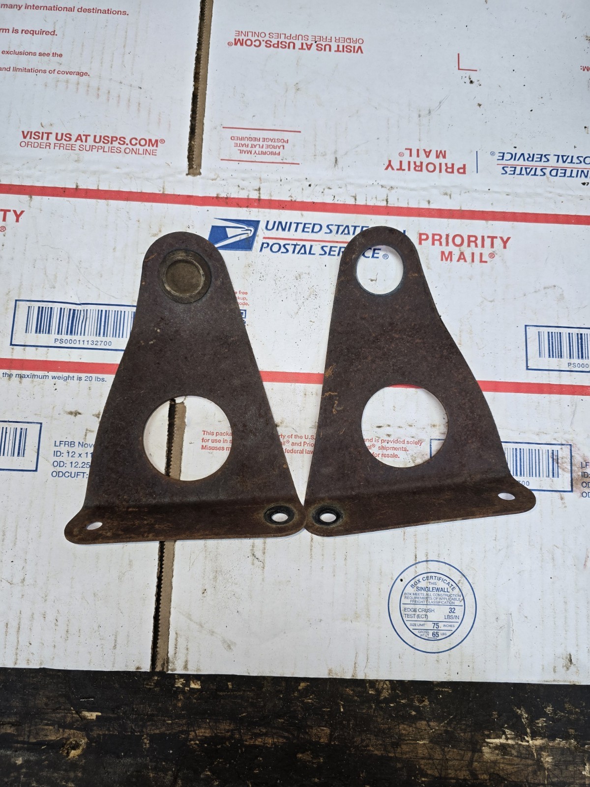 1980 Honda Atc185s  Complete Set Oem Rear Fender Support Brackets