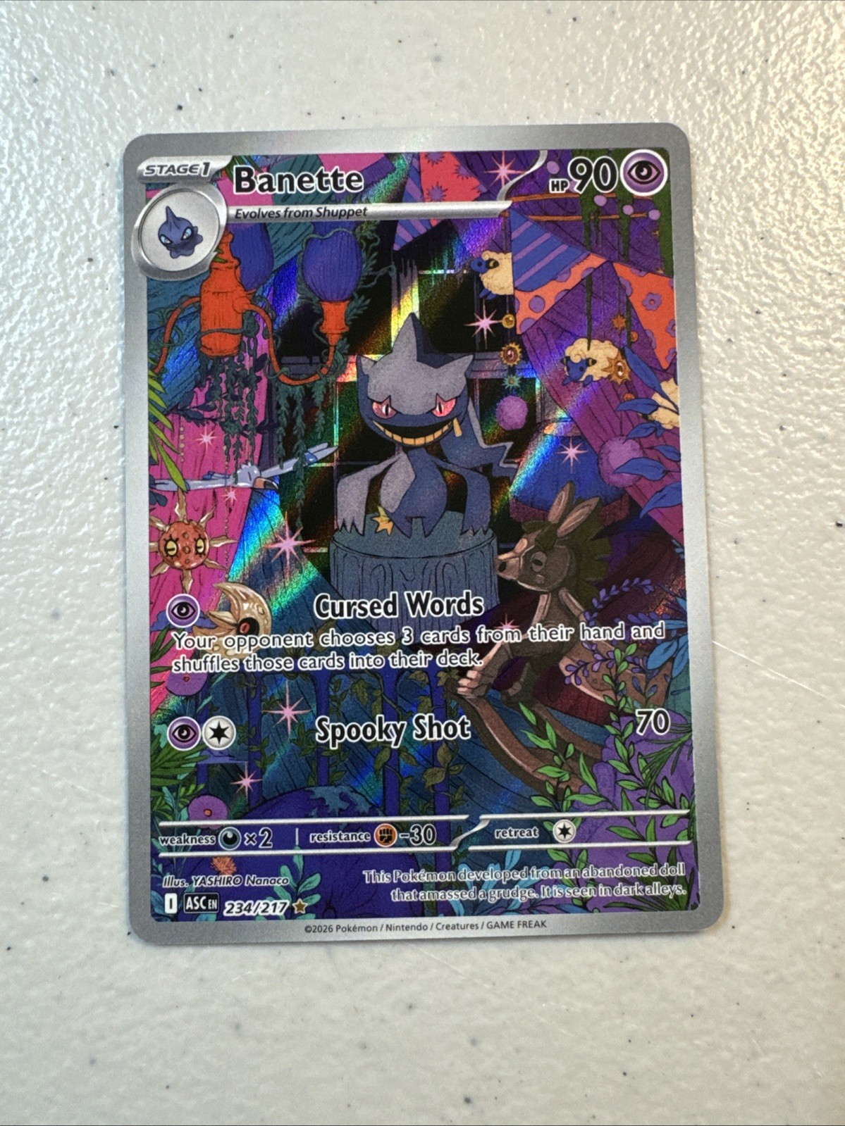 Banette Illustration Rare ME: Ascended Heroes 234/217 NM Banette Illustration Rare ME: Ascended Heroes 234/217 NM