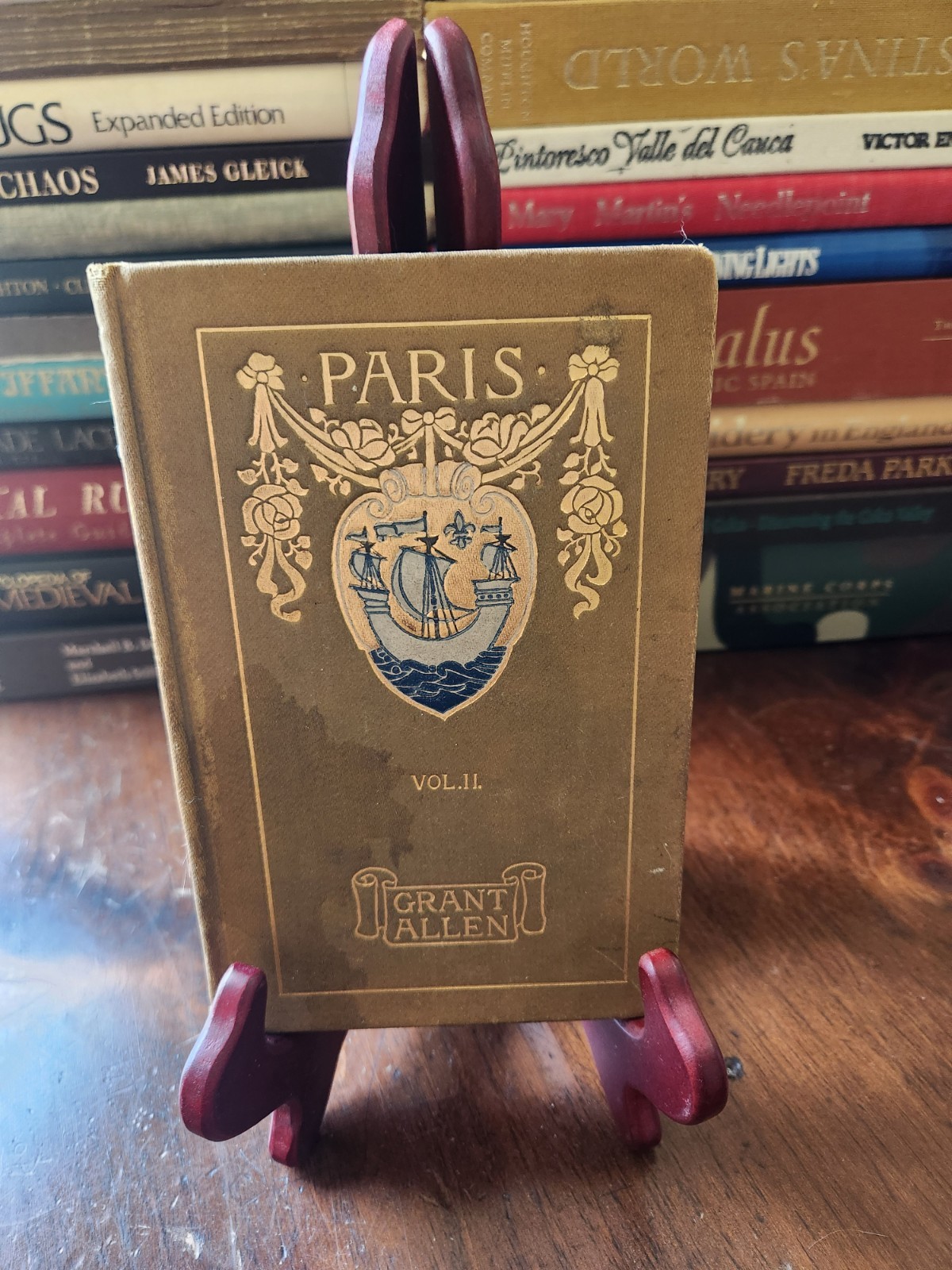 Antique 1900 Paris Vol II Grant Allen Hardcover Decorated Gilt Publisher Binding Antique 1900 Paris Vol II Grant Allen Hardcover Decorated Gilt Publisher Binding
