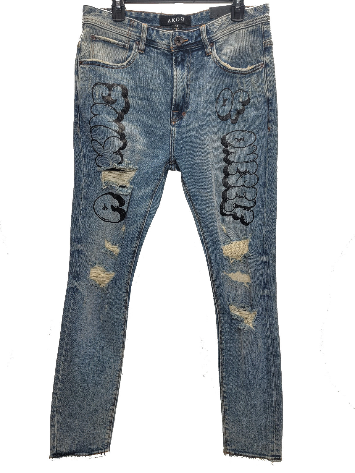 $145 AKOO Men\'s Denim SKulk Fit Jean, Blue, Size 44 $145 AKOO Men\'s Denim SKulk Fit Jean, Blue, Size 44