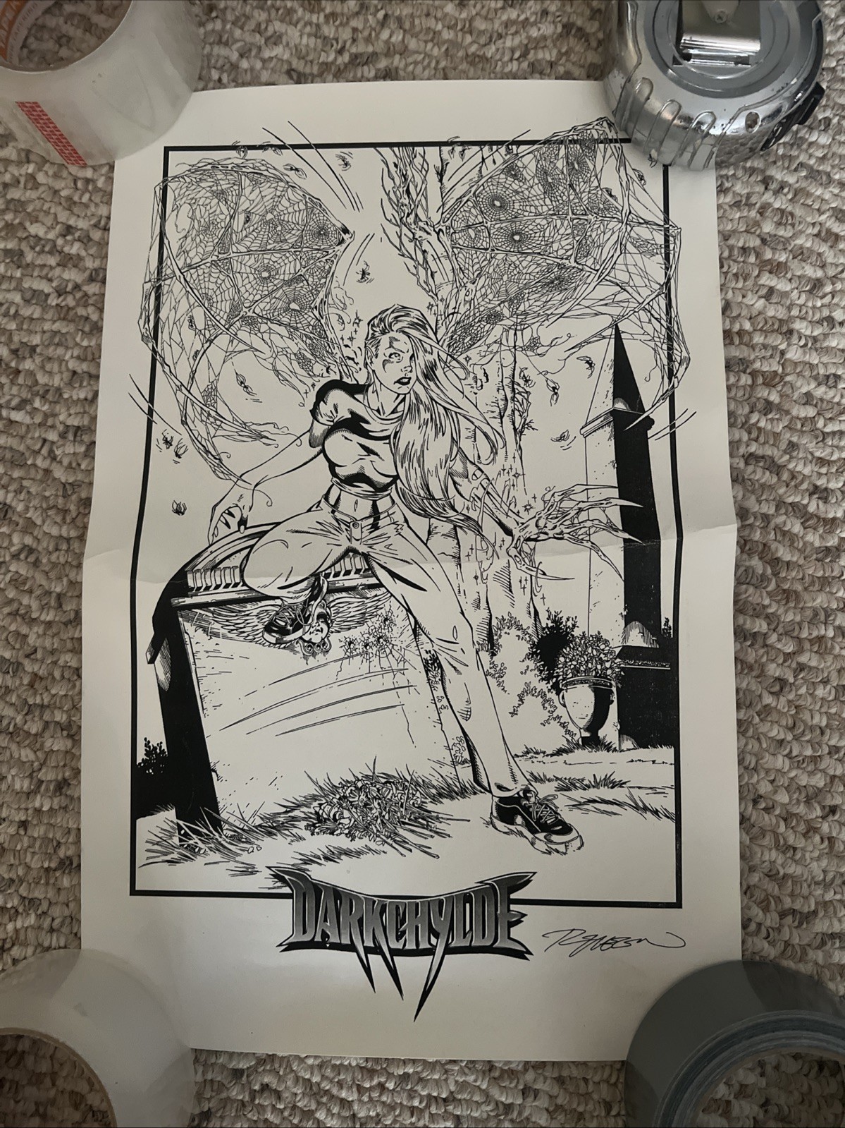 Darkchylde Lithograph RARE Poster 11x17 Limited 50 Randy Queen Not Mint Darkchylde Lithograph RARE Poster 11x17 Limited 50 Randy Queen Not Mint