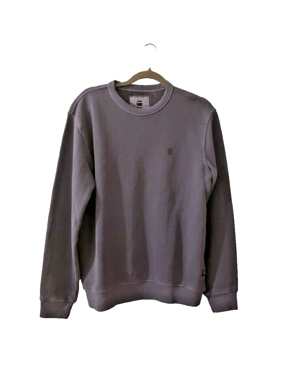 G Star RAW Wave Ribber R Organic Cotton Sweatshirt Men\'s M DK Sea Blue NWT G Star RAW Wave Ribber R Organic Cotton Sweatshirt Men\'s M DK Sea Blue NWT