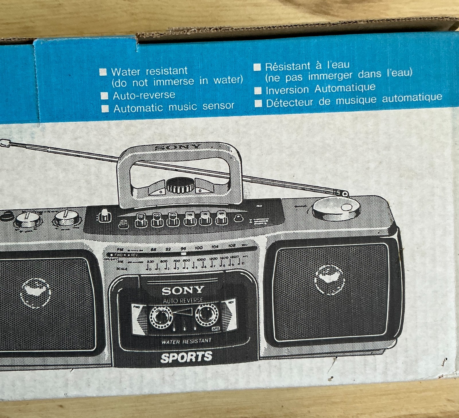 Sony CFS-930 Boombox AM/FM Stereo Cassette Recorder / Power Cord. New Unused.