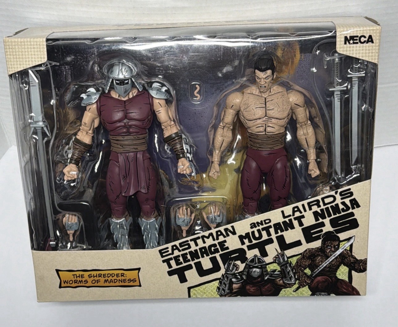 NECA TMNT Shredder Worms Of Madness Action Figure 2 Pack Eastman And Lairds 2025