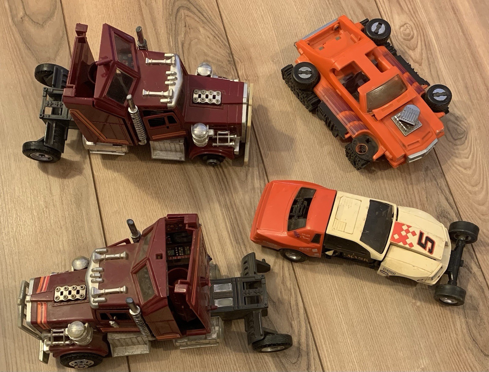 Lot Of 4 Vintage Kenner M.A.S.K. MASK Vehicles FOR PARTS Rhino Razorback Stinger
