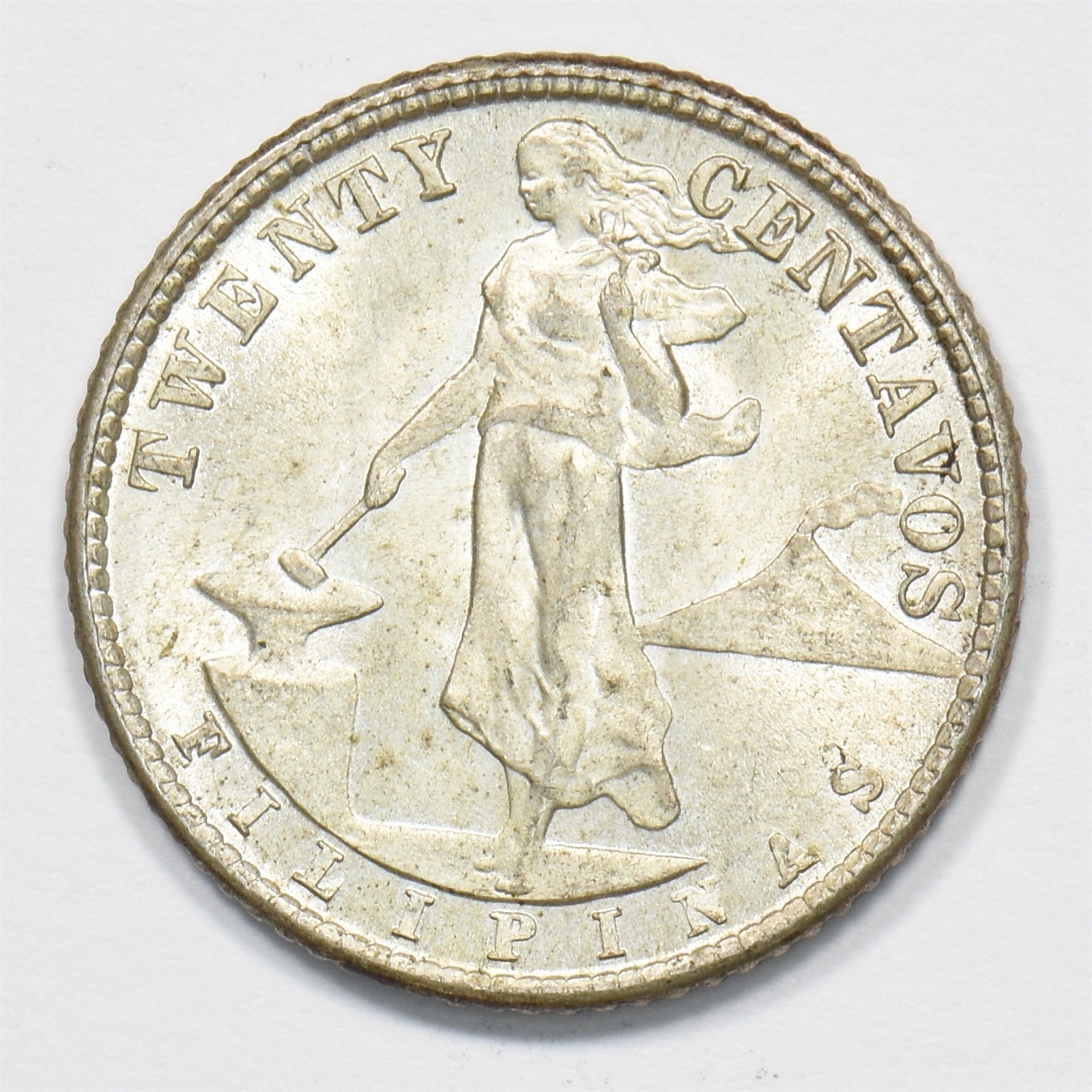 Philippines 1944-D Commonwealth 20 Centavos Silver P191172 Philippines 1944-D Commonwealth 20 Centavos Silver P191172