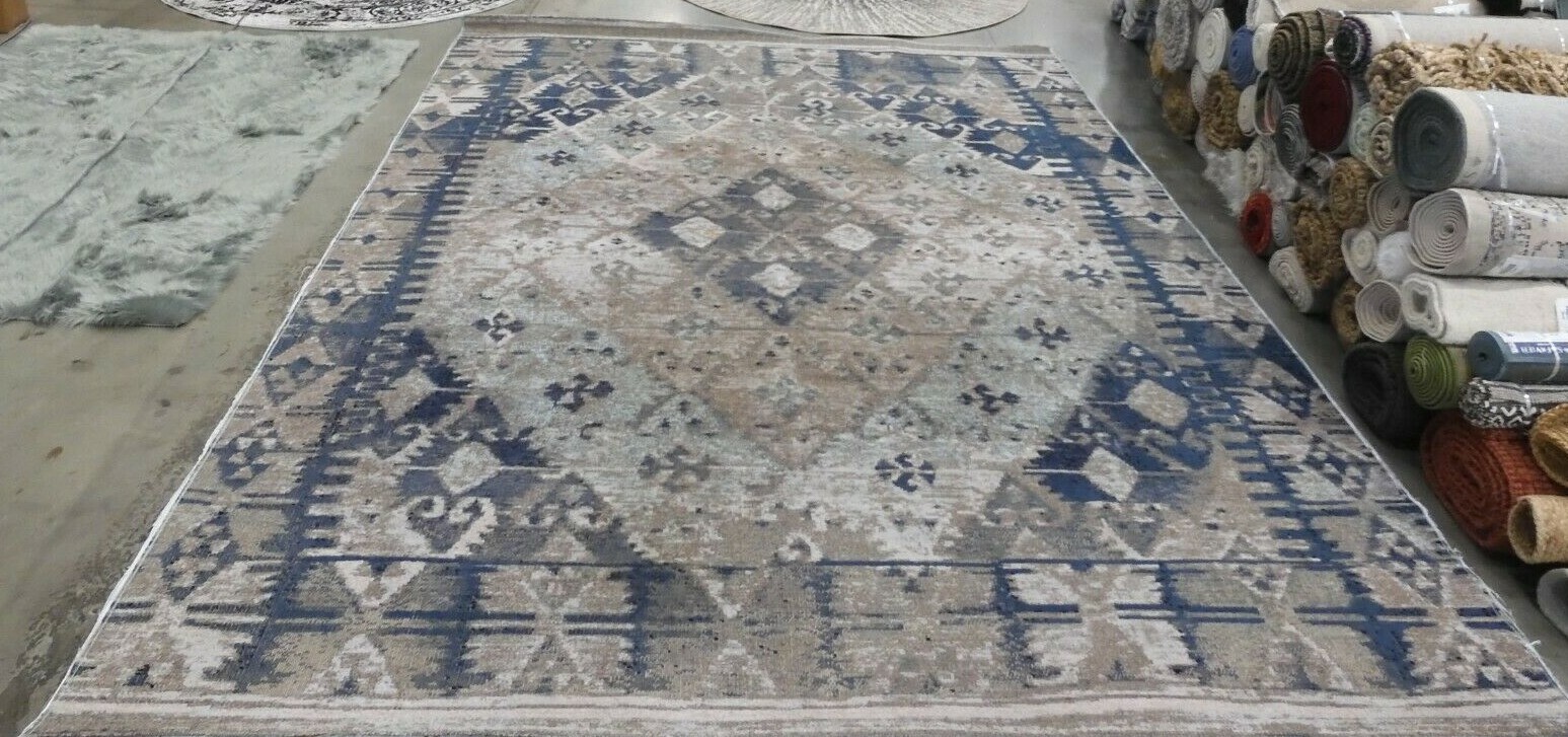 BLUE / GREY 9\' X 12\' Flaw in Rug Reduced Price 1172608517 MTG236K-9