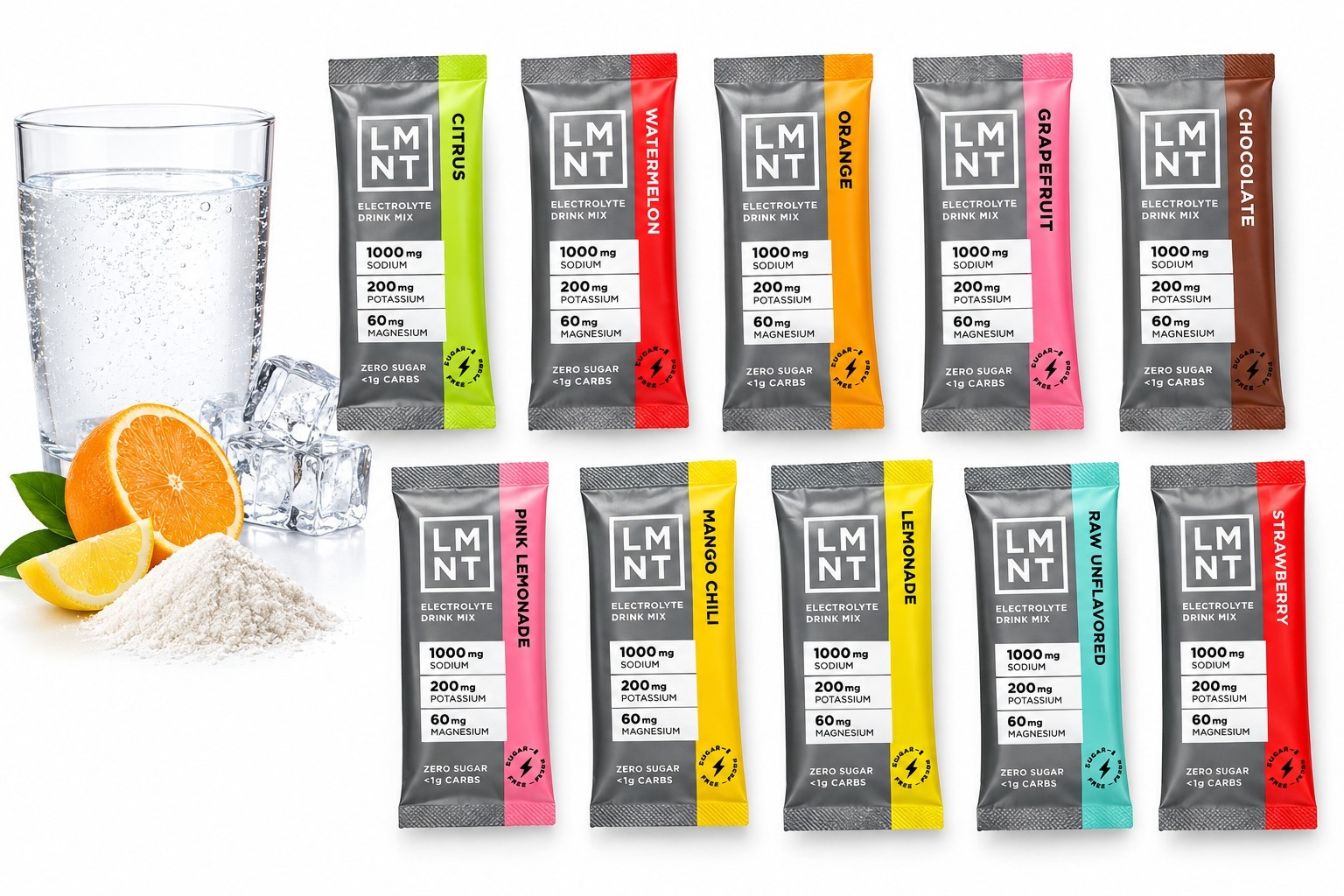 NEW LMNT Electrolyte Drink Mix Sugar-Free ~ Choose Flavors 30 Pack Box NEW LMNT Electrolyte Drink Mix Sugar-Free ~ Choose Flavors 30 Pack Box