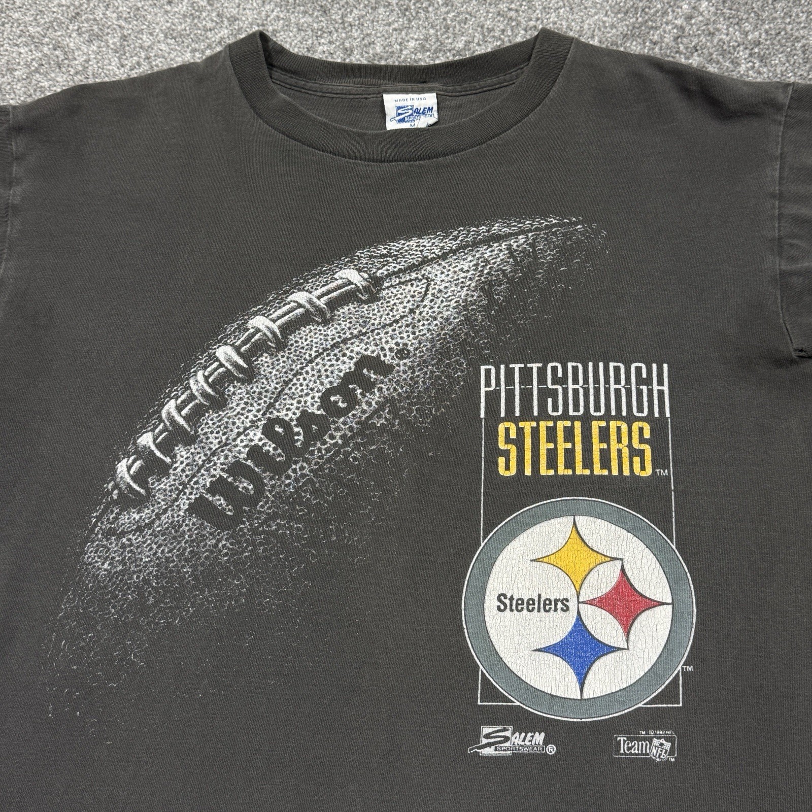 Vintage Pittsburgh Steelers Shirt Men Small NFL Football 90s Salem Sportswear