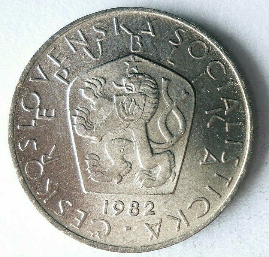 1982 CZECHOSLOVAKIA 5 KORUN - AU/UNC GEM - Great Coin -  - Bin SSS