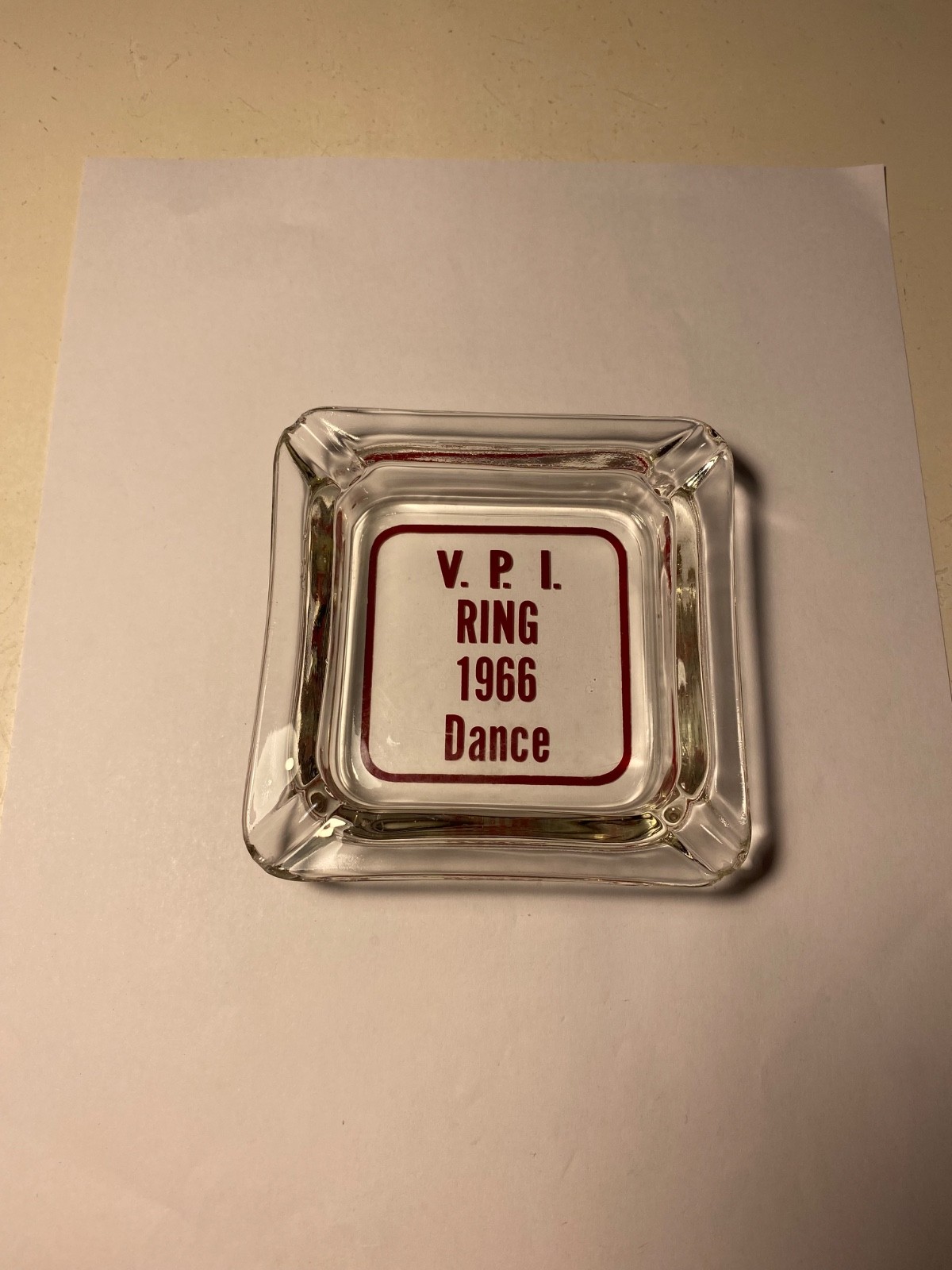 Vintage 1966 Virginia Tech Ring Dance Ashtray VPI Polytechnic Vintage 1966 Virginia Tech Ring Dance Ashtray VPI Polytechnic